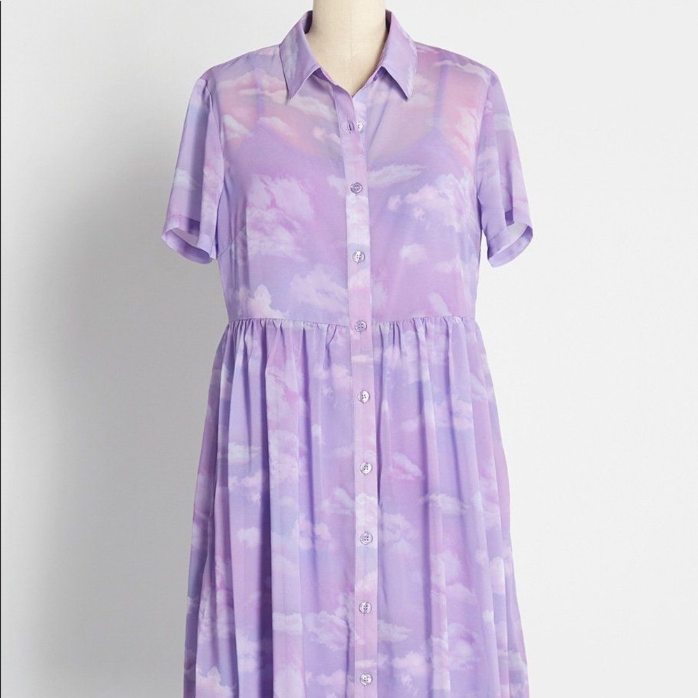 modcloth caught in a daze-dream mesh dress